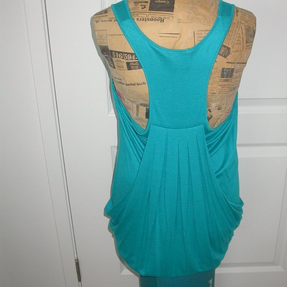 Draped Turquoise Top - Picture 3 of 6